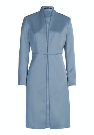 Satin blazer long Bluish grey · Vera Mont
