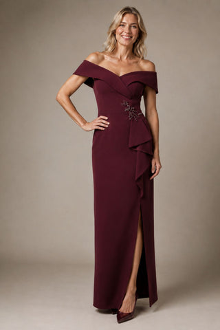 Off Shoulder Column Gown