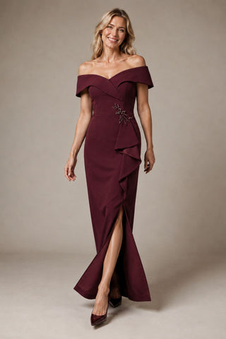 Off Shoulder Column Gown