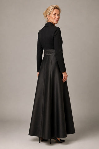 Tuxedo combo gown dress