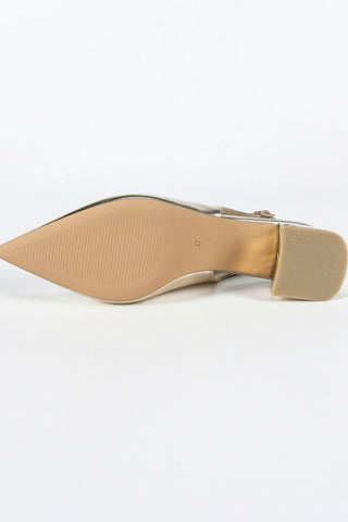 Aura slingback pump Gold - Dresses Boutique B.V.