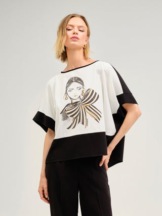 BatwingsleeveT-shirtwithprint_Black_1