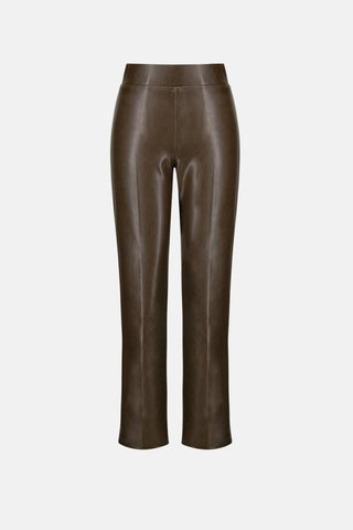 Bonded Leatherette Straight Pull - On Pants - Dresses Boutique B.V.