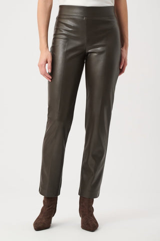 Bonded Leatherette Straight Pull - On Pants - Dresses Boutique B.V.