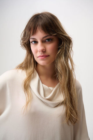 Boxy top with Cowl Collar Birch - Dresses Boutique B.V.