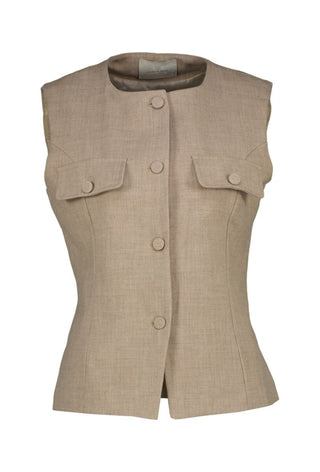 Cartagena gilet Beige - Dresses Boutique B.V.