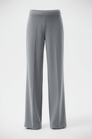 Classic Wide Leg Pant CC Grey Melange - Dresses Boutique B.V.