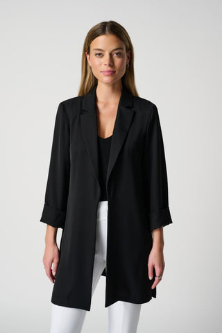 Classic long blazer Black - Dresses Boutique B.V.