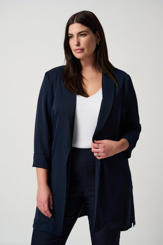 Classic long blazer Midnight blue - Dresses Boutique B.V.