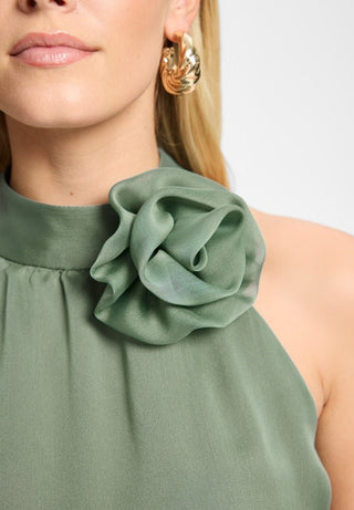 Crinkle chiffon flower top - Dresses Boutique B.V.