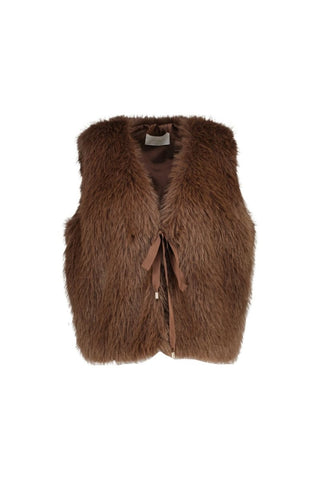 Delhi gilet Choco - Dresses Boutique B.V.