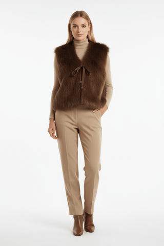 Delhi gilet Choco - Dresses Boutique B.V.