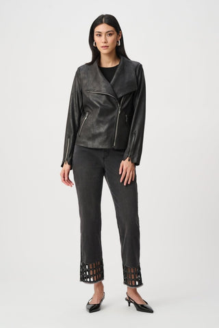 Foiled Knit Fitted Jacket - Dresses Boutique B.V.