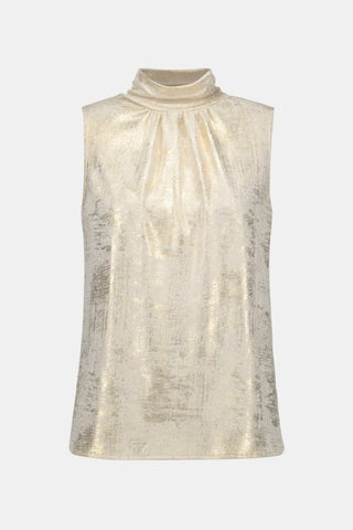 Foiled knit sleeveles top - Dresses Boutique B.V.