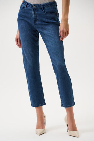 Gia - Classic Slim Fit Stretch Jeans Denim Medium Blue - Dresses Boutique B.V.