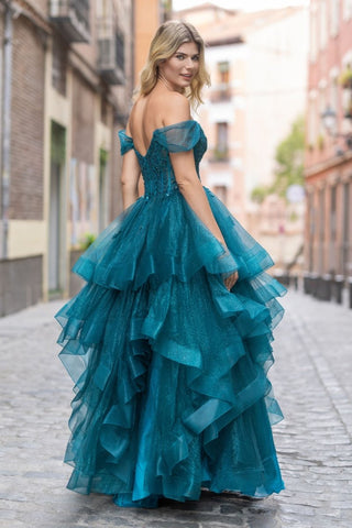 Giverna dress Glitter Peacock Green - Dresses Boutique B.V.