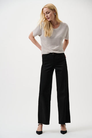 Goldie - Classic Wide - Leg Stretch Jeans Black - Dresses Boutique B.V.