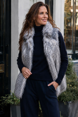 Faux fur sleeveless gilet Grey