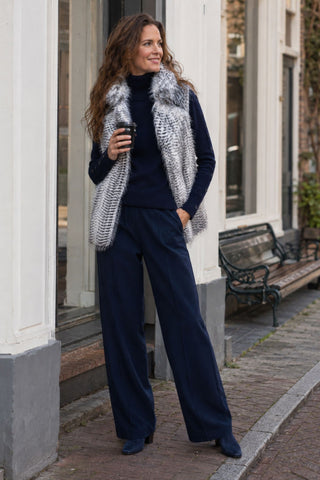 Faux fur sleeveless gilet Grey