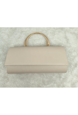 Long shiny clutch Beige - Dresses Boutique B.V.