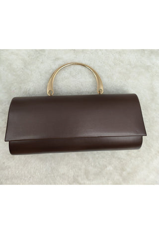 Long shiny clutch Brown - Dresses Boutique B.V.