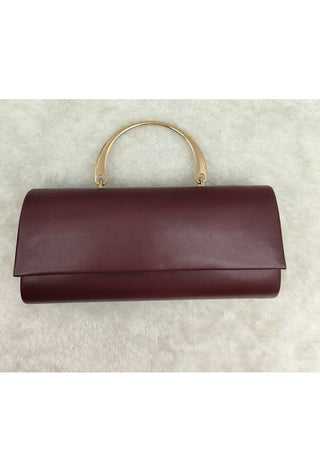 Long shiny clutch Burgundy - Dresses Boutique B.V.