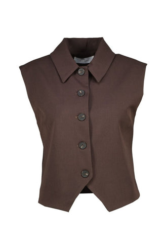 Madison gilet Choco - Dresses Boutique B.V.