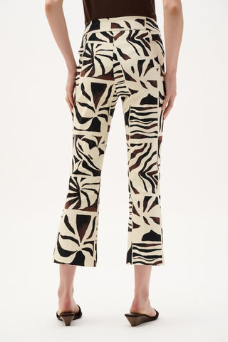 Millennium Tropical Print Flared Pull - On Pants - Dresses Boutique B.V.