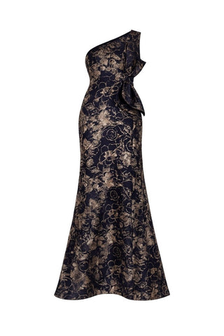 One shoulder jacquard gown - Dresses Boutique B.V.