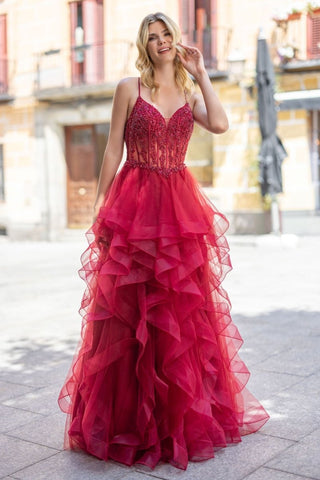 Raziana dress Rio red - Dresses Boutique B.V.