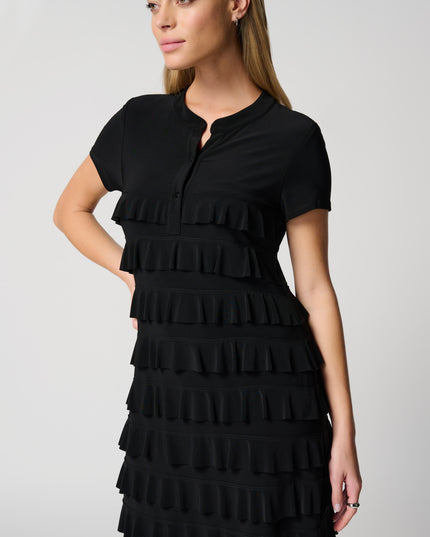 Ruffle dress 211350S Black