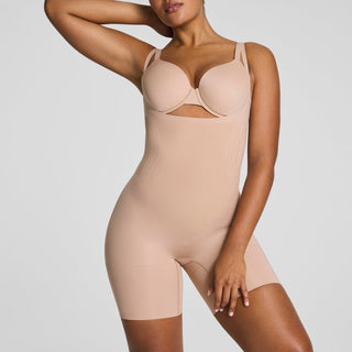 SPANXsculpt GoFigure open bust midthigh bodysuit Chai - Dresses Boutique B.V.