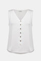 Satin Boxy Top With Gold Buttons - Dresses Boutique B.V.