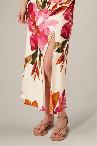 Satin flower dress - Dresses Boutique B.V.