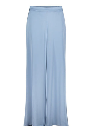 Satin wide pants Soft Sky - Dresses Boutique B.V.
