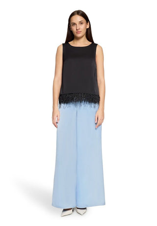 Satin wide pants Soft Sky - Dresses Boutique B.V.