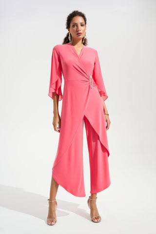 Silky Knit Culotte Jumpsuit Paradise Coral - Dresses Boutique B.V.