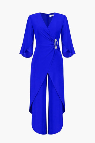 Silky Knit Culotte Jumpsuit Royal Sapphire - Dresses Boutique B.V.