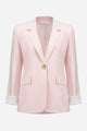 Silky Knit Fitted Blazer With Statement Button - Dresses Boutique B.V.
