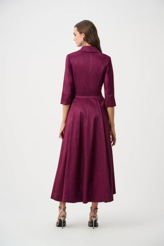 Stretch Taffeta Fit and Flare Wrap Dress - Dresses Boutique B.V.