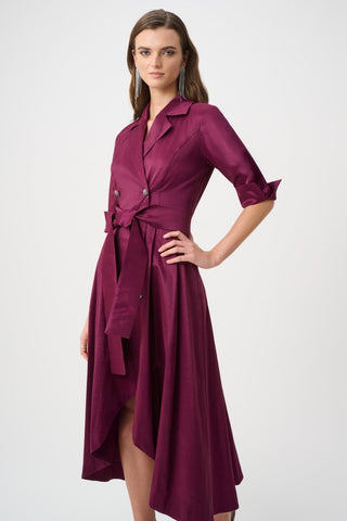 Stretch Taffeta Fit and Flare Wrap Dress - Dresses Boutique B.V.