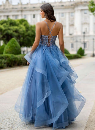 Tulle evening dress with flounces Vintage Indigo - Dresses Boutique B.V.