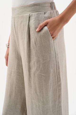 Wide leg linen pants - Dresses Boutique B.V.