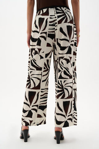 Woven Gauze Tropical Print Wide Leg Pants - Dresses Boutique B.V.