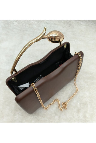 Zyri clutch Brown - Dresses Boutique B.V.