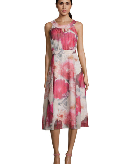 Vera Mont - Beautiful flower dress Fuchsia - Jurken - 38 - Dresses Boutique jurkenwinkel Sittard