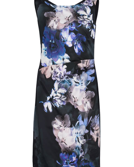 Vera Mont - Blue flowers dress -  - 40 / Navy - Dresses Boutique jurkenwinkel Sittard