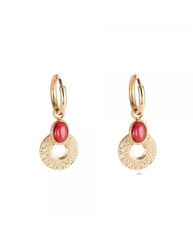Dottilove - Cassidy earring Red - Accessoires - OneSize - Dresses Boutique jurkenwinkel Sittard