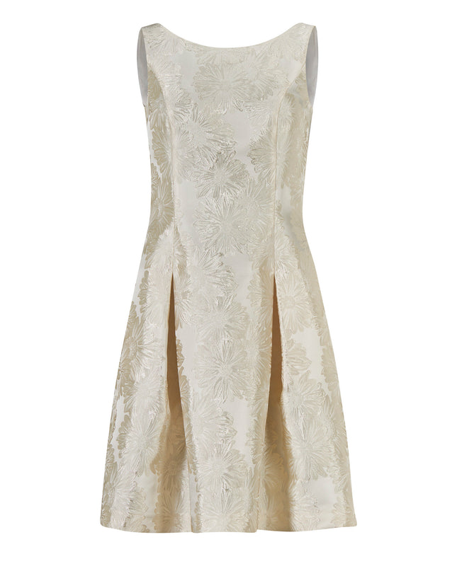 SWING - Flower jaquard dress - Jurken - 34 / Ivory - Dresses Boutique jurkenwinkel Sittard