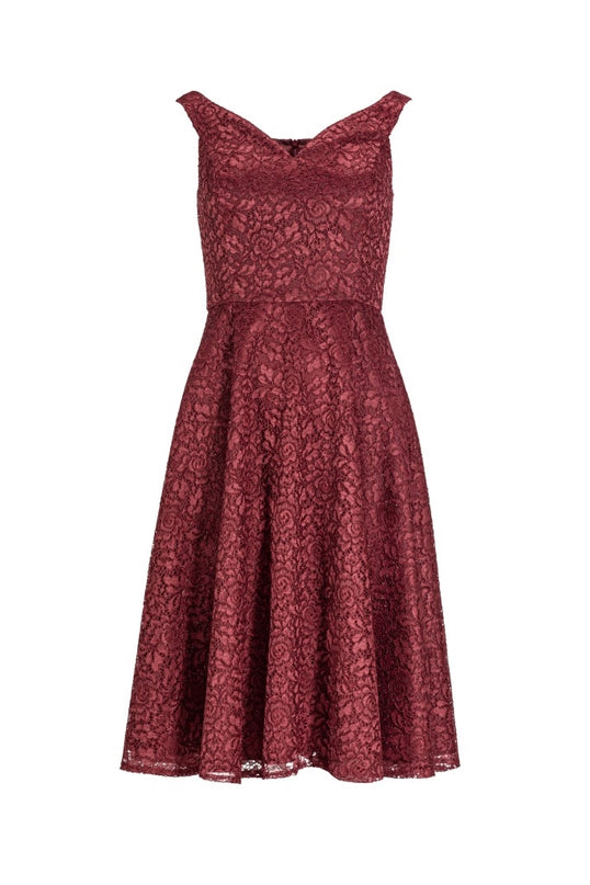 SWING - Lace dress Bordeaux - Jurken - 36 - Dresses Boutique jurkenwinkel Sittard